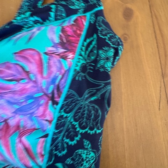 Sundance Women's Tropical Kailani Ruched One Piece Small - Picture 2 of 4